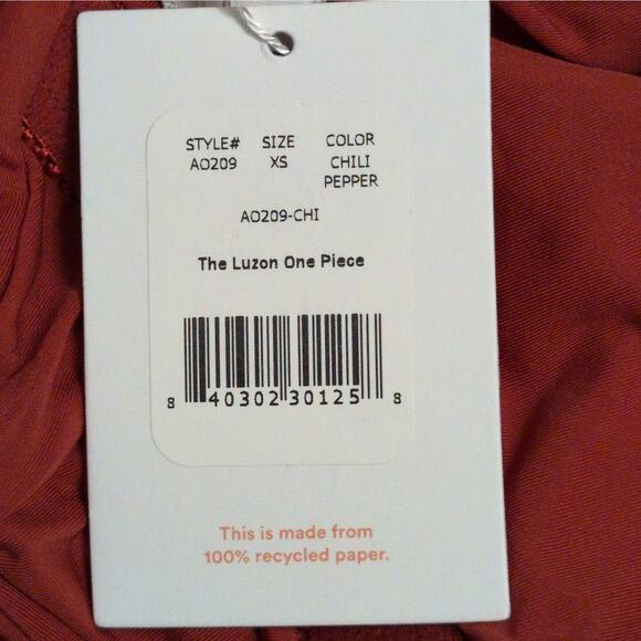 Andie Luzon Chili Pepper One Piece Eco Nylon Swimwear Bathing Suit Size XS New - Picture 10 of 10